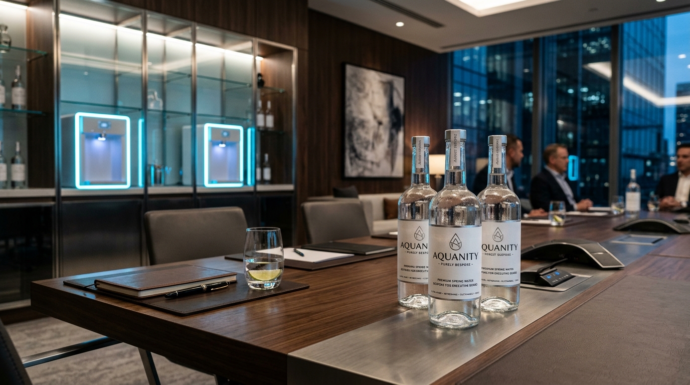 Custom-Branded Bottled Water & Luxury Dispensers